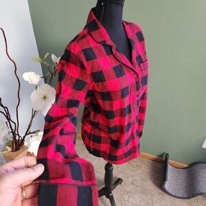 Womens Stars Above Perfectly Cozy Flannel pajama shirt-XS NWT